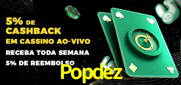 Promoções do cassino ao Vivo Popdez